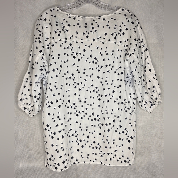 Alice Ritter Brooklyn M Star Blouse White Navy Blue Summer AT-2300 - Picture 6 of 7